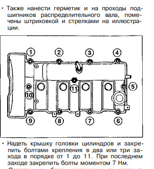 схема затяжки болтов КК — Mazda 626 V (GF)