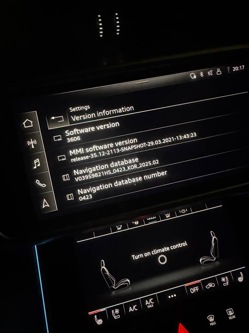 ㅇㅇページ AUDI A6C8 Корея Русификация + ошибка по круизу — Audi A6 (C8