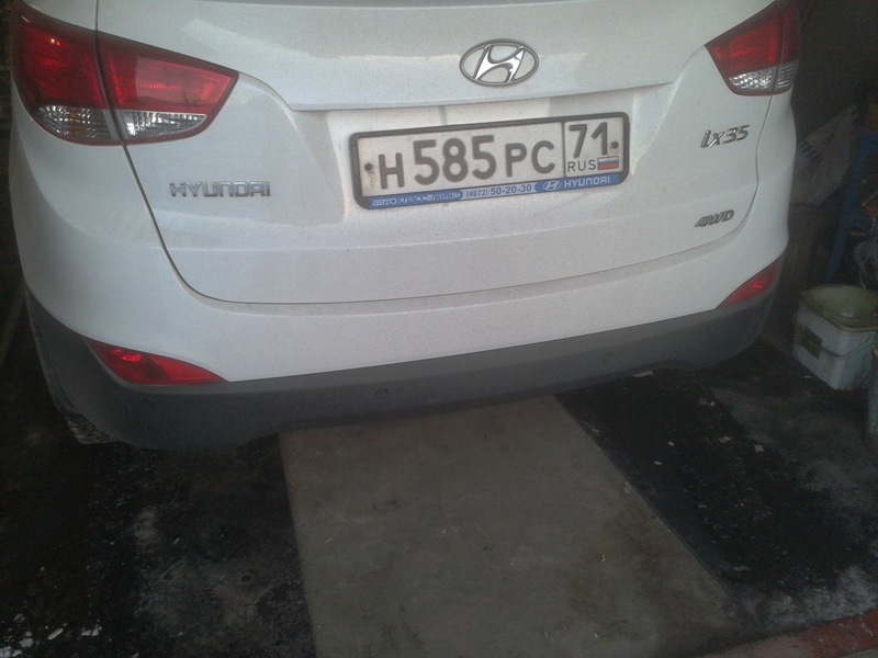 Парктроник, вид сзади (с телефона) — Hyundai ix35