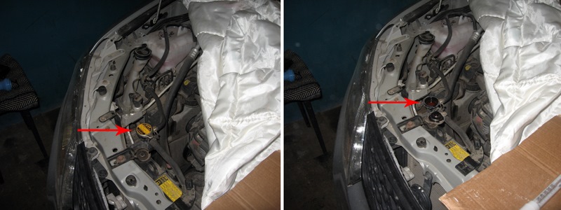 Находим и снимаем крышку радиатора — Toyota Allion (T260)