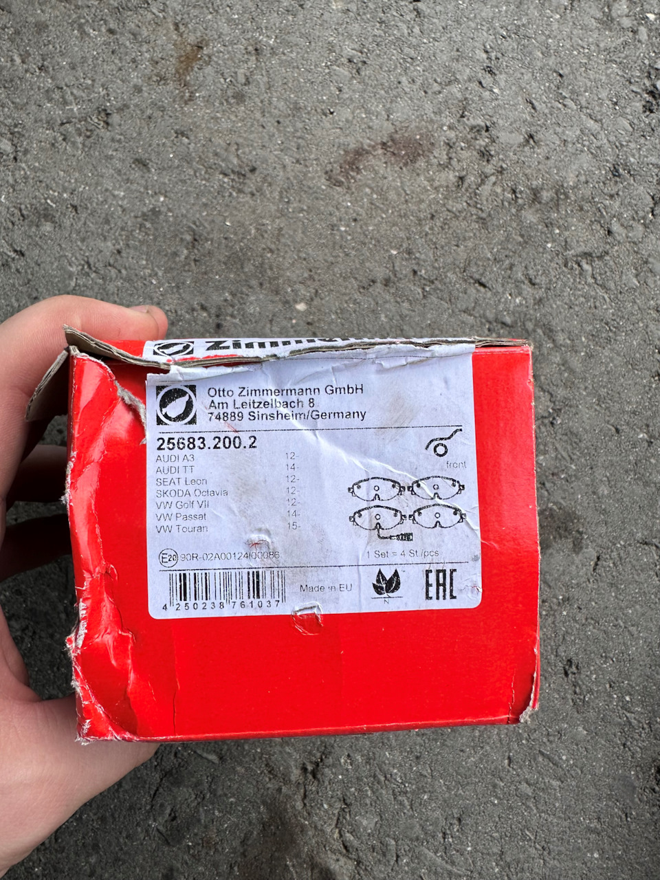 25683.200.2 Комплект тормозных колодок, дисковый тормоз ZIMMERMANN