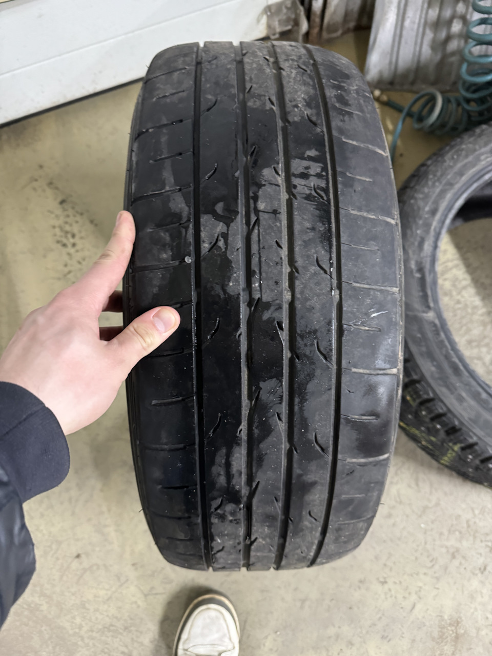 Ну и так сравнение старый баллон Dunlop — Subaru Impreza (GE/GH)