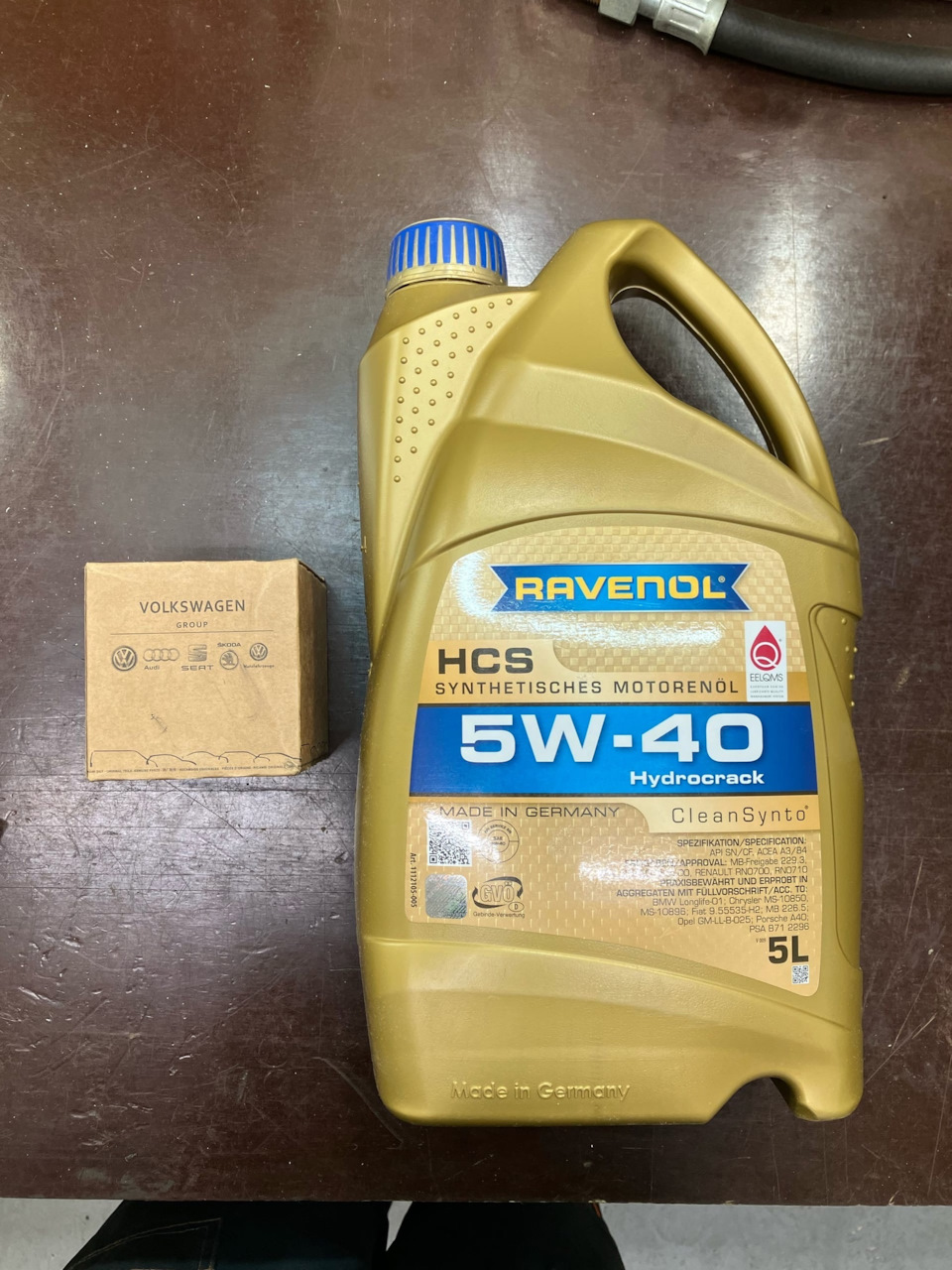 4014835723955 RAVENOL масло моторное 5W40 Ravenol 5л. син. HCS a3 b4 SN CF