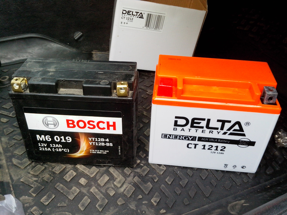 Delta CT1212 (AGM VRLA Battery) — 2650р (Существуют модели CT1212.1 и CT1212.2. Отличаются только размерами) — Mercedes-Benz E-Class (W211). Запчасти на фото: CT1212, CT12121, CT12122, YT1284, YT12BBS