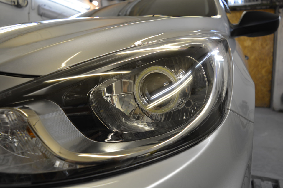 После полировки — Hyundai Solaris (1G)