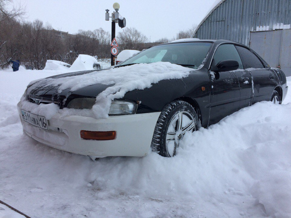 Комочек снега одним утром=) — Toyota Corona EXiV (2G)