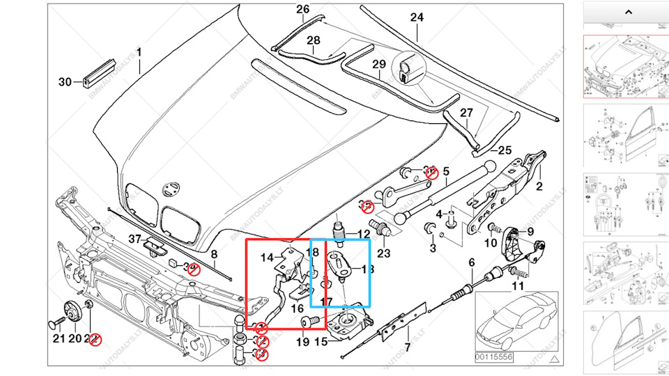 scheme — BMW 3 series (E46). Запчасти на фото: 212020