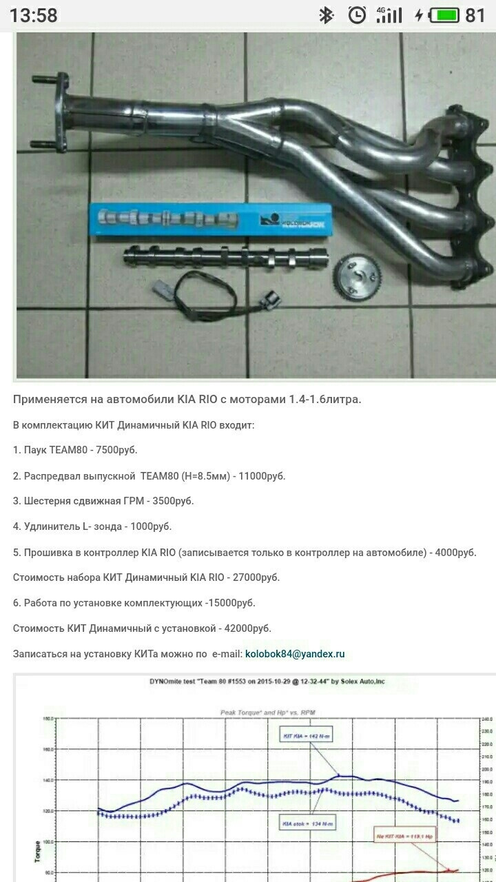 Цены все тут есть, взял все кроме программы, так как решил настраивать на стенде. — KIA Rio 5-door (3G). Запчасти на фото: 0N2015
