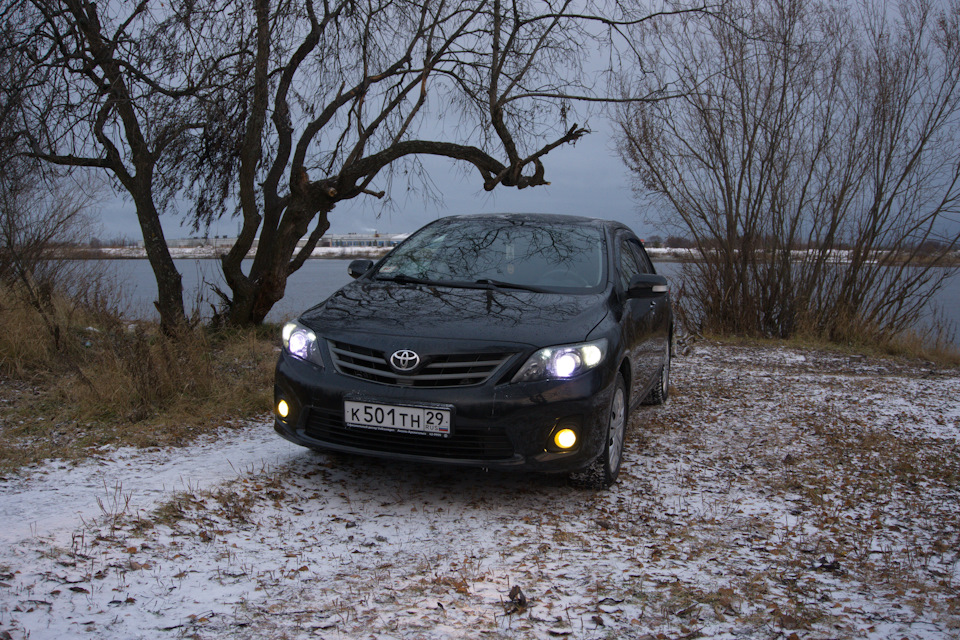 Ближний + ПТФ — Toyota Corolla (140/150)