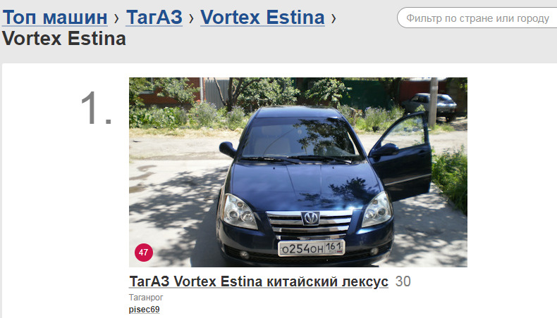 Фото в бортжурнале ТагАЗ Vortex Estina