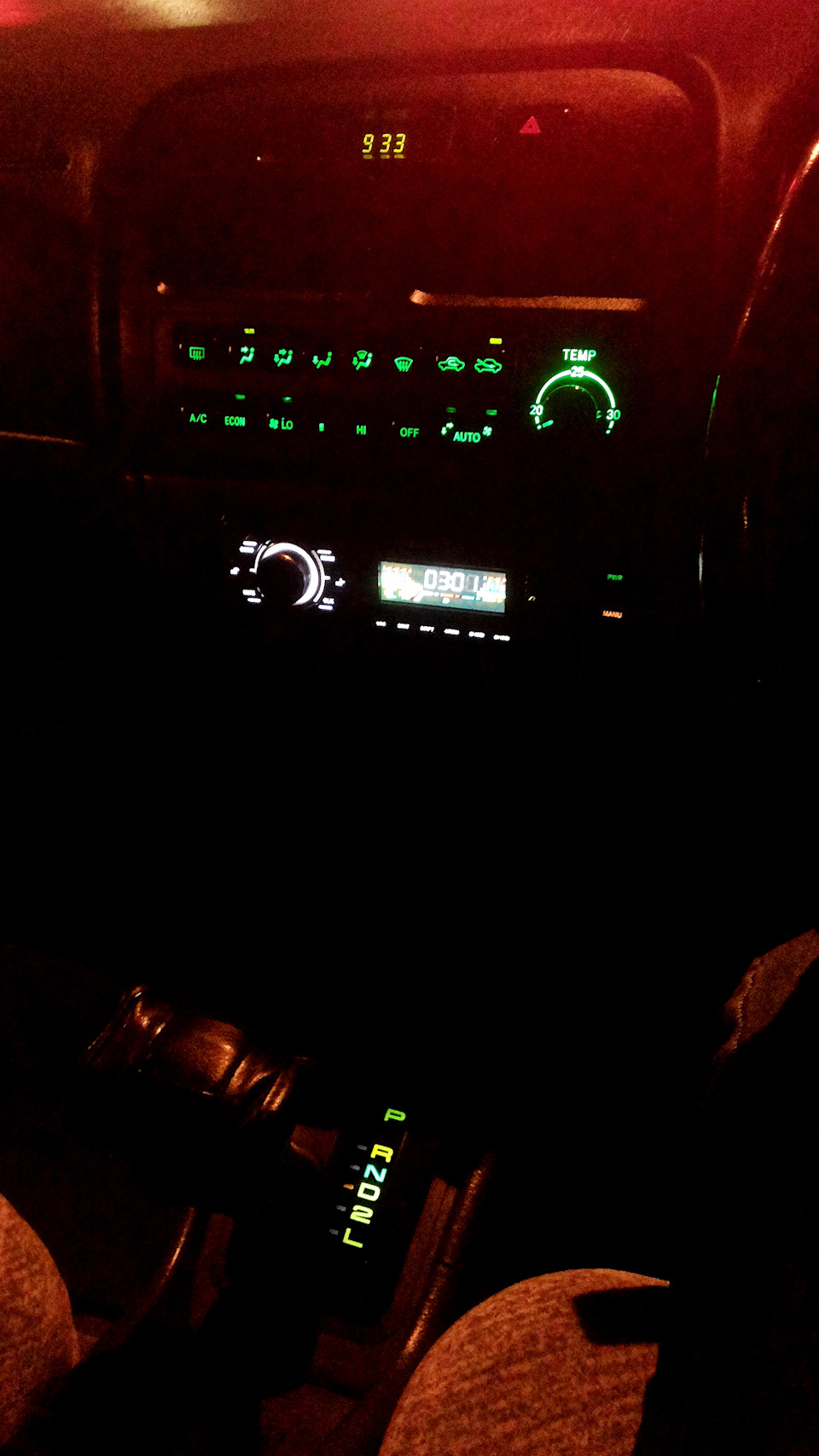 Подсветку решил всю зеленую сделать) — Toyota Camry (V40)
