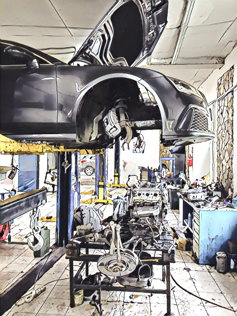 Сняли мотор — Audi A7 Sportback (1G)