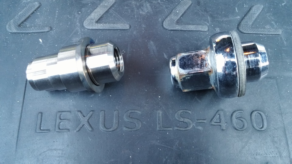 Сравнение секретки с оригинальной гайкой Lexus LS460. — Lexus LS (USF40/41)