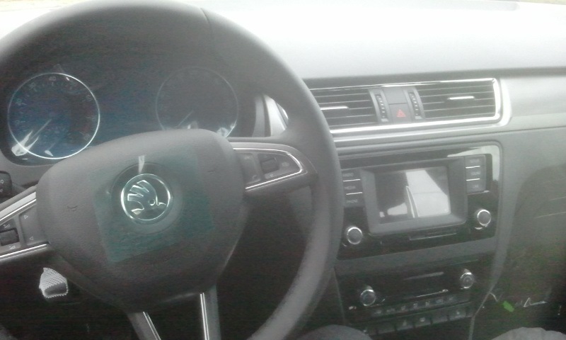 Замотанный в пленку салон — Skoda Rapid (1G)