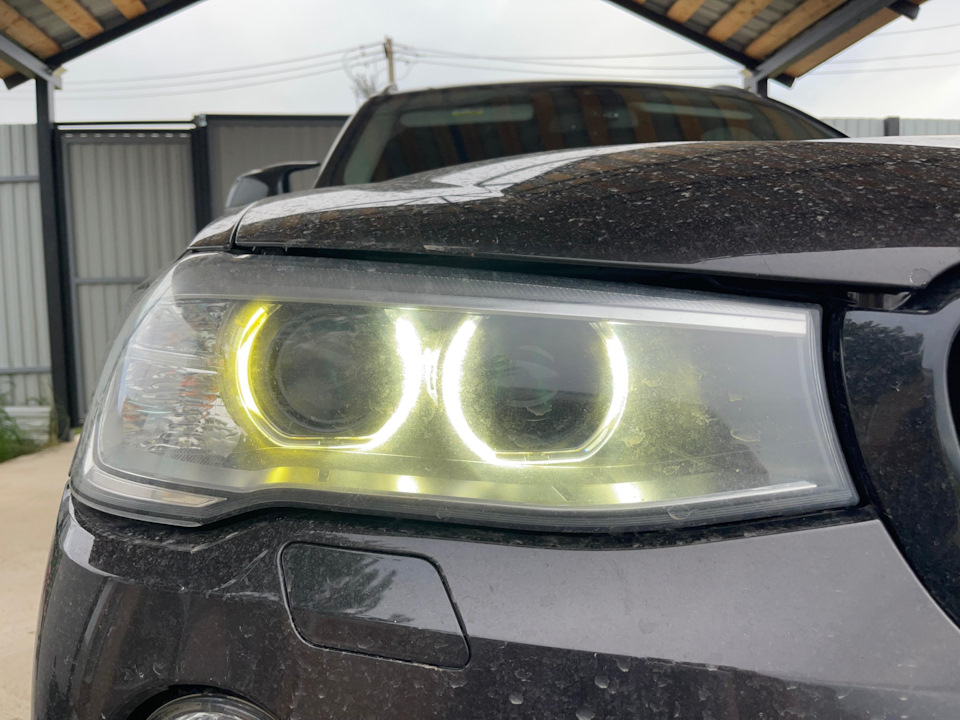 Сначала пожелтела половина глаза, потом весь полностью со временем. — BMW X3 (F25)