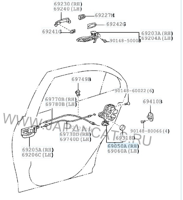 Не работает эл часть центр замка. — Toyota Avensis II. Found on photo: 9014860022, 9014880066