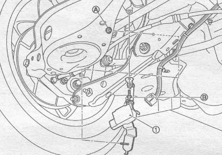 Схема нахождения датчика положения фар. — Nissan Teana (J31)