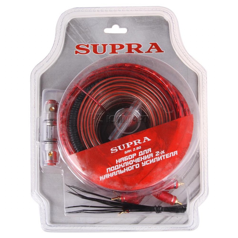 набор проводов для усилителя Supra SAK 2.80 — Audi 80 (B3)