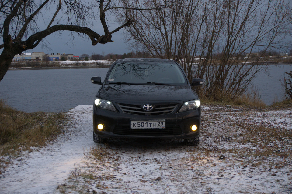 Габариты + ПТФ — Toyota Corolla (140/150)