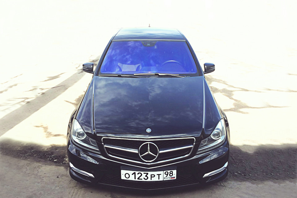 Mystique Clima Comfort 83% на лобовом, остальные стекла Llumar 5% — Mercedes-Benz C-Class (W204)