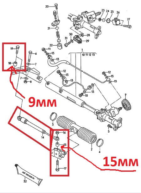 Схема — Audi 100 Avant (C4)