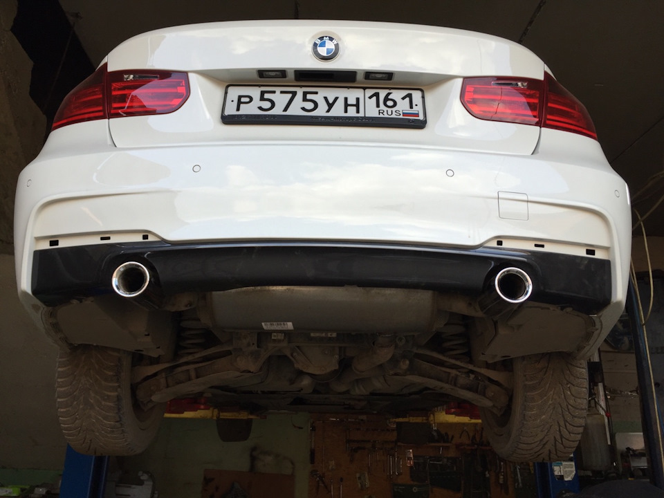Установка заднего М бампера — BMW 3 series (F30)