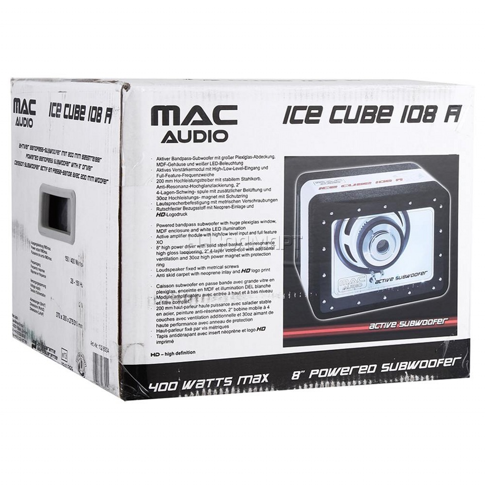 Mac Audio Ice Cube 108A, 150 Вт — Audi 80 (B3)