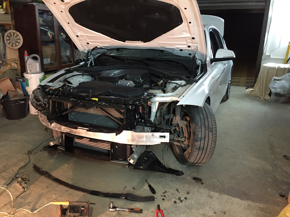 Установка переднего М бампера — BMW 3 series (F30)