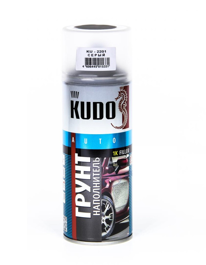 Грунт акриловый серый KUDO KU-2201 1К для металла 520мл