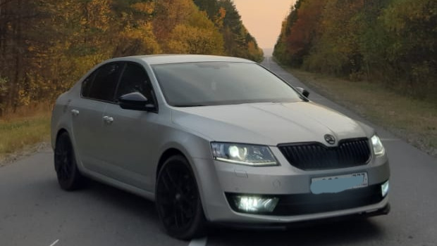 Skoda Octavia Светло-Желтая пущька.