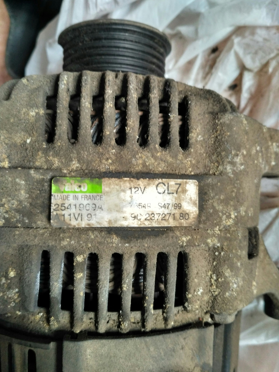 Номер злосчастного генератора VALEO — Peugeot 206