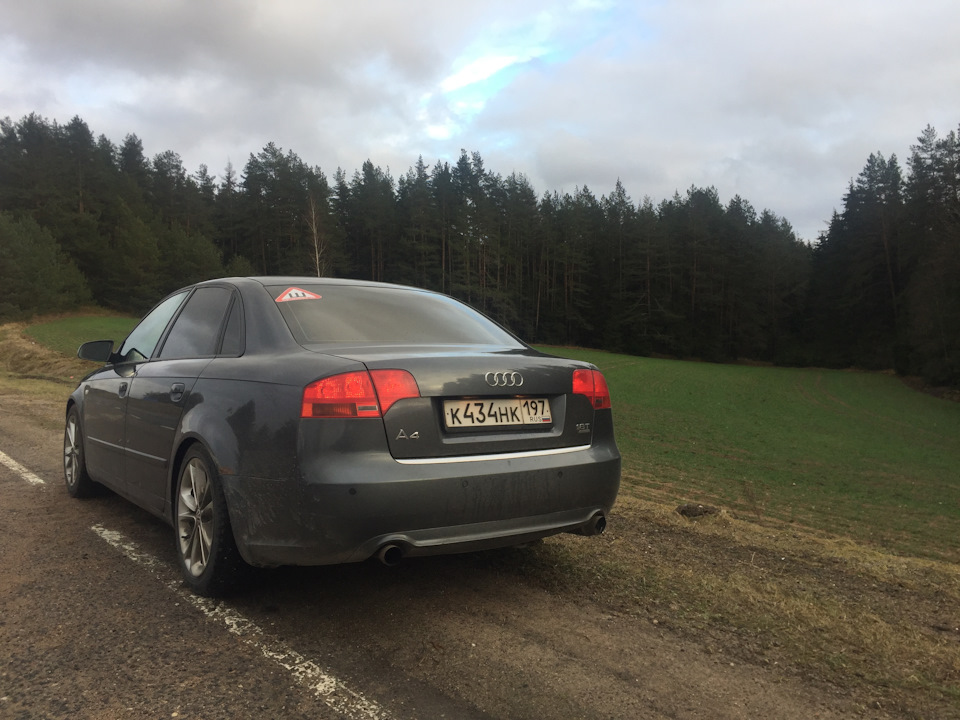 Трасса Мядель- Глубокое Январь 2018 — Audi A4 (B7)