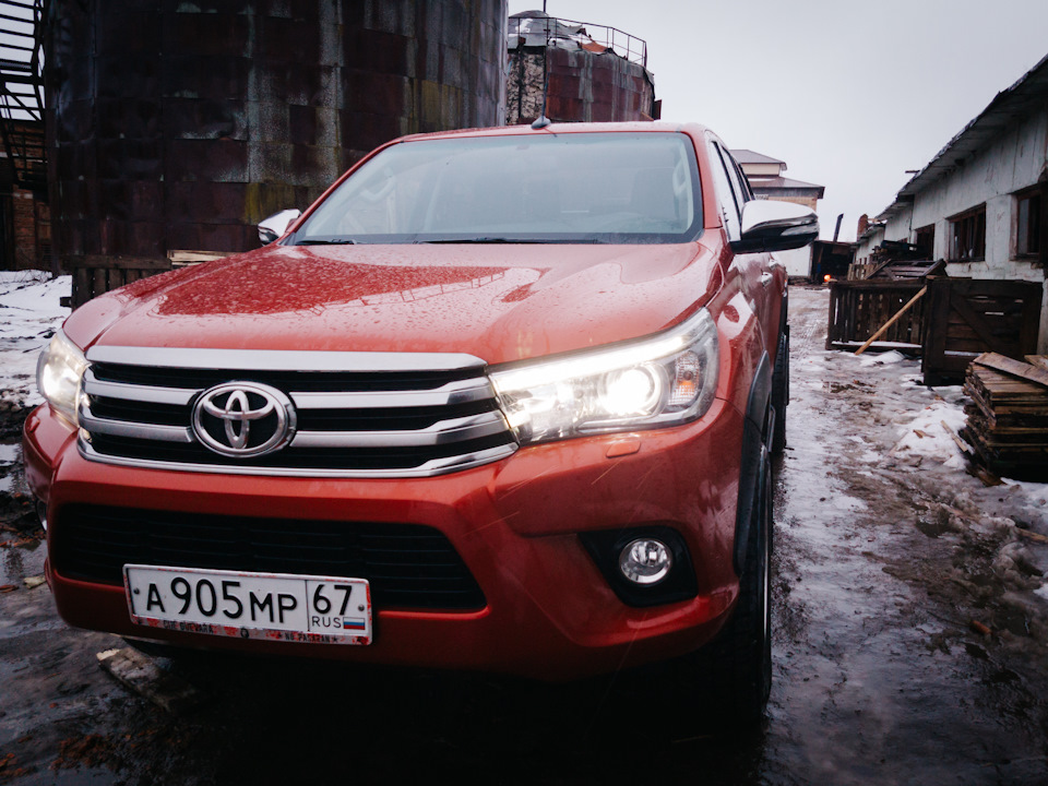 вот так торчат с вылетом 0. Если смотреть сверху, то ровно по арке. — Toyota Hilux (8G)