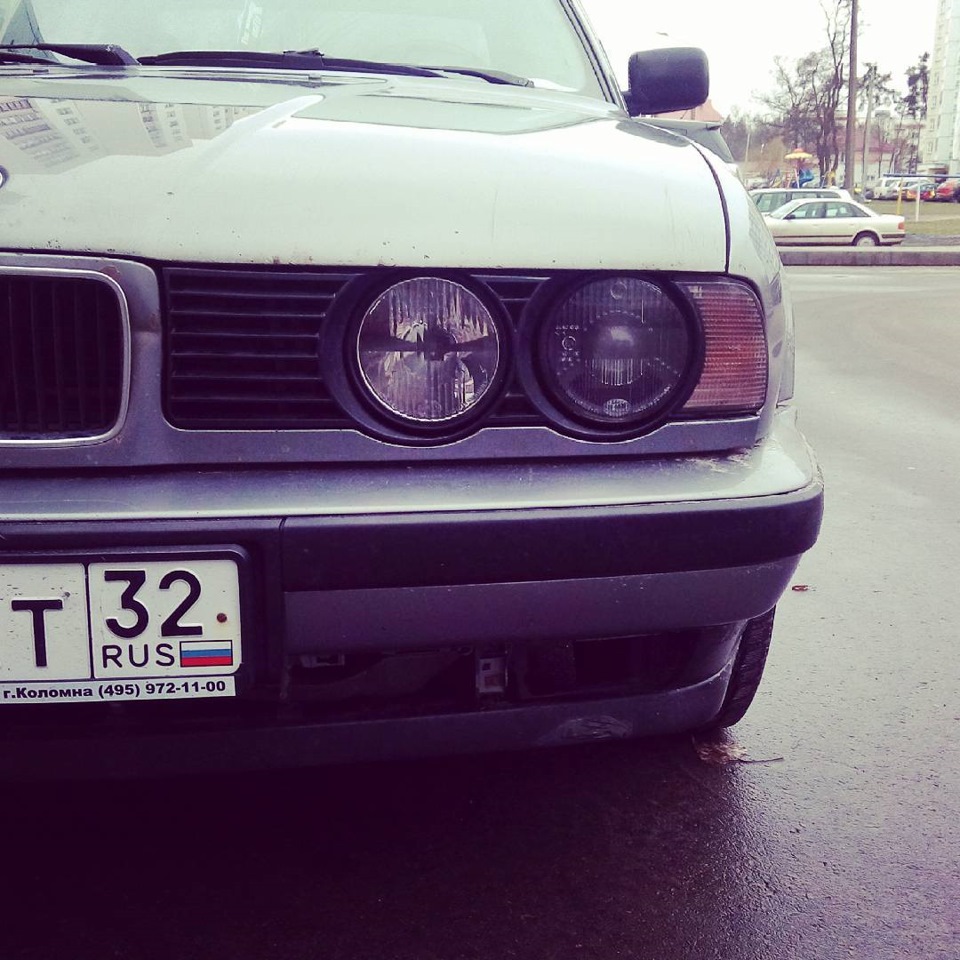 Примерка ХБ. Губу после зимы снял, нужно чуть подлатать)) — BMW 5 series (E34)