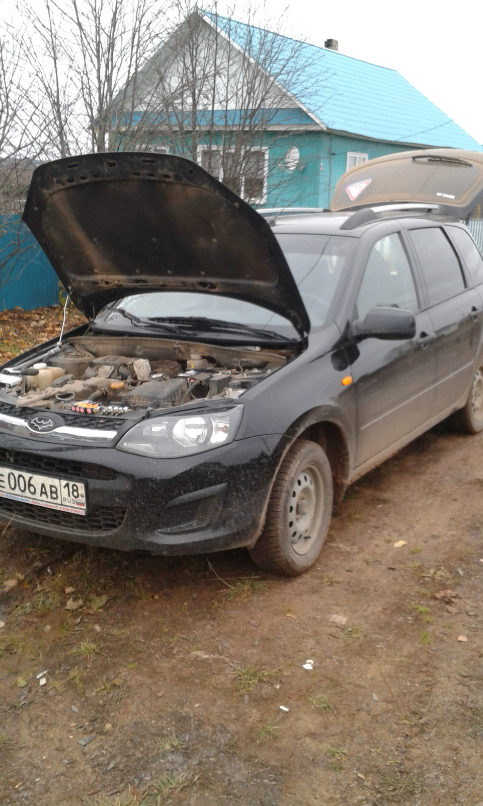 Ну и мы на зимних тапках — Lada Калина Универсал (2G)