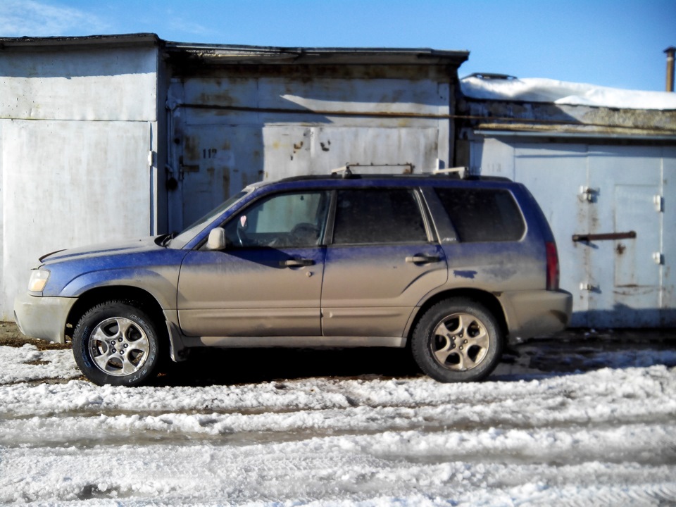 общий вид, лифт 35 мм резина Cooper Discoverer A/T3 215/70 R16 — Subaru Forester (SG). Запчасти на фото: Cooper Discoverer A/T3 215/70R16