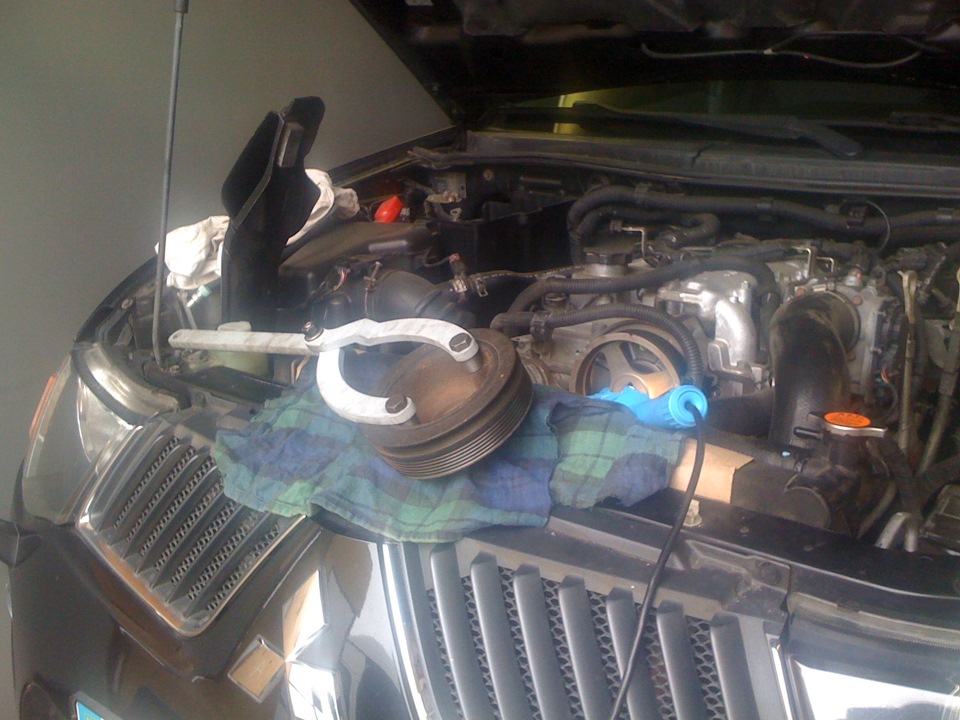 Снятый шкив… — Mitsubishi Pajero Sport (1G)