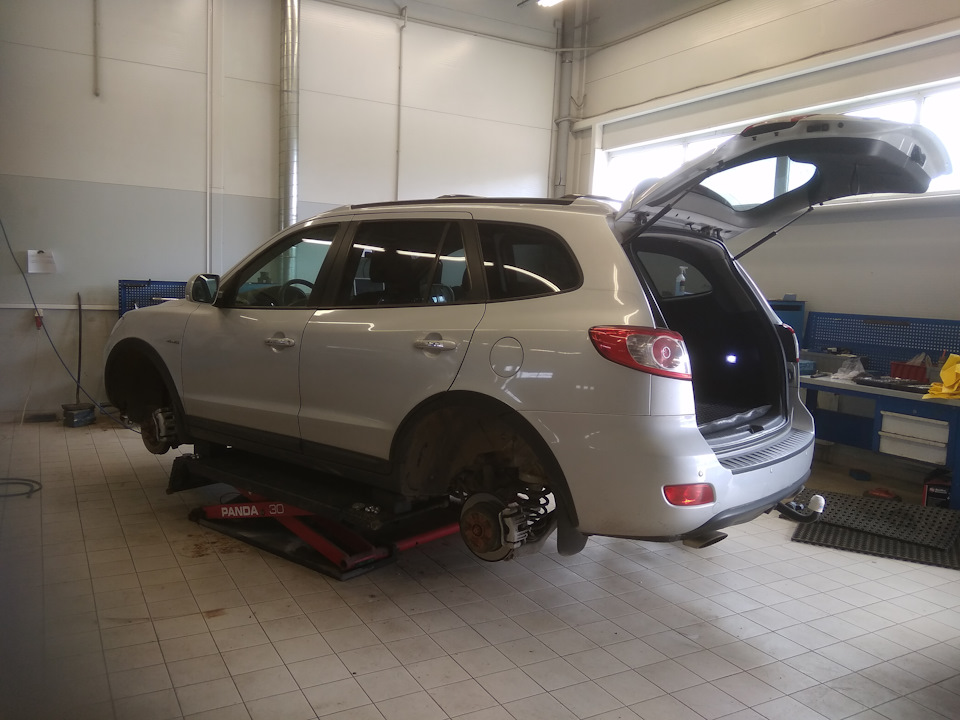 собственно сам процесс переобувки — Hyundai Santa Fe (2G)