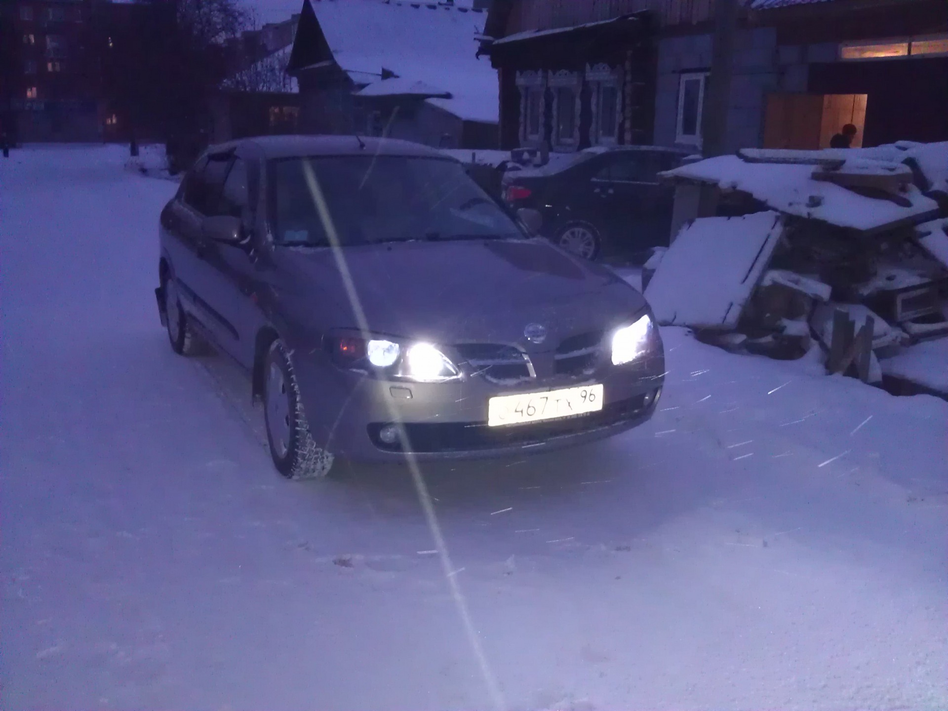 Красота, зима :) — Nissan Almera II (N16)
