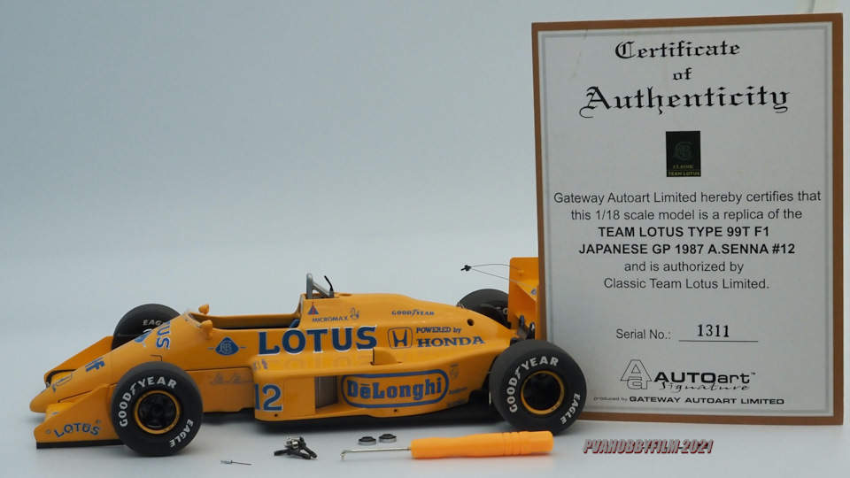 Team Lotus Type 99T F1 Japanese GP 1987, A.Senna #12 (1/18 AUTOart