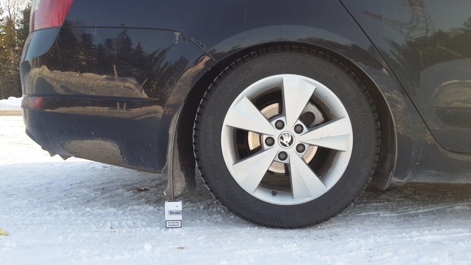 С двумя пассажирами сзади, сидит как положено)) — Skoda Octavia A7 Mk3