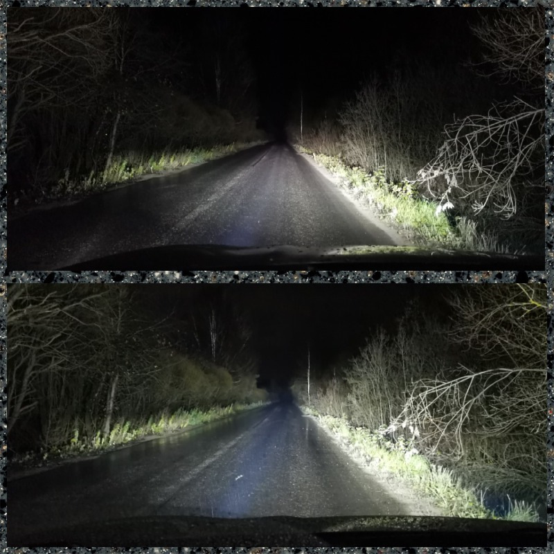 Сверху в дальнем 5000К внизу 6000К LED LightWay Sirius — Hyundai ix35