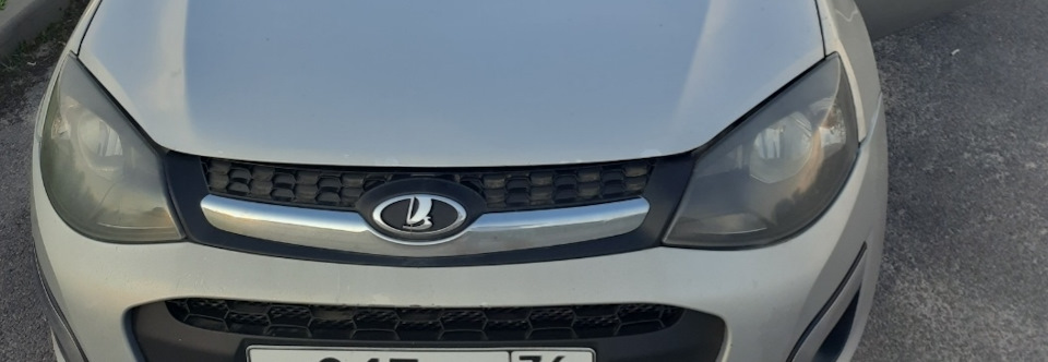 Внешний вид фар до полировки — Lada Калина Хэтчбек (2G)