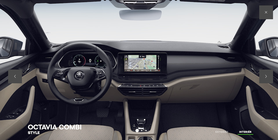 Внутри смотриться свежо, интересно. — Skoda Superb Combi (Mk3)