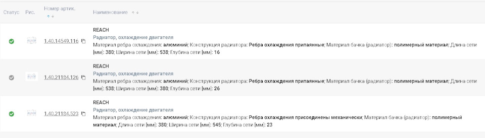 по оригинальному номеру 1330 Y5 в каталоге в аналогах три номера REACH — Citroen DS4. Запчасти на фото: 1330Y5, 14014549116, 14021184126, 14021184523