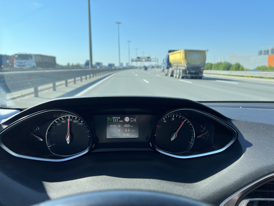 Мгновенный расход на 130 — Peugeot 308 SW (2G)