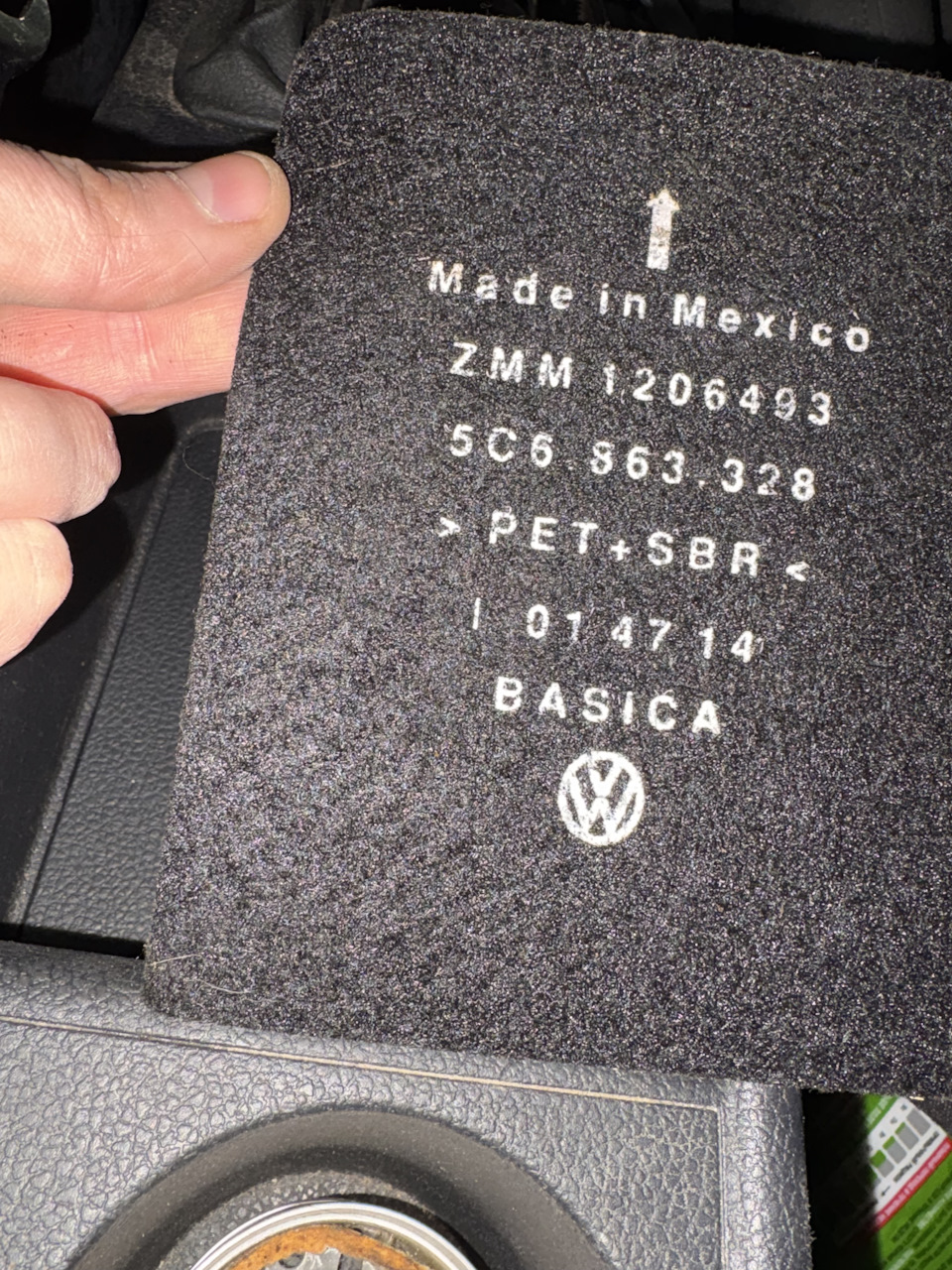 Photo from the logbook Volkswagen Jetta VI