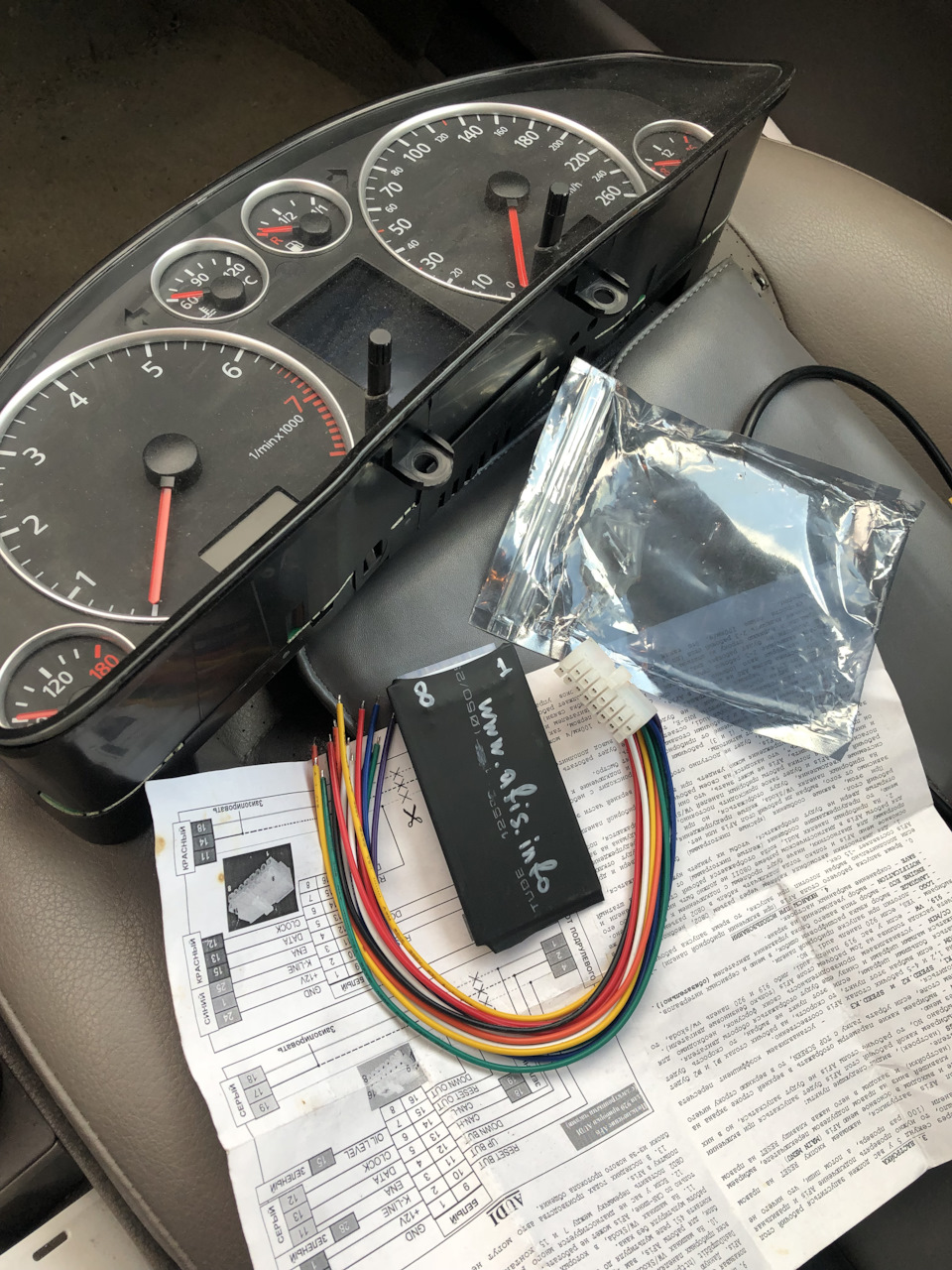 Европейская приборка vdo 920 + AFIS — Audi A4 (B5) бензин, 1,8 л