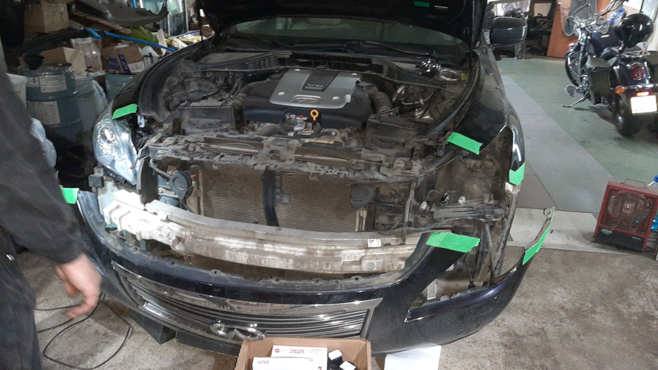 установка фар на место — Infiniti M (3G)