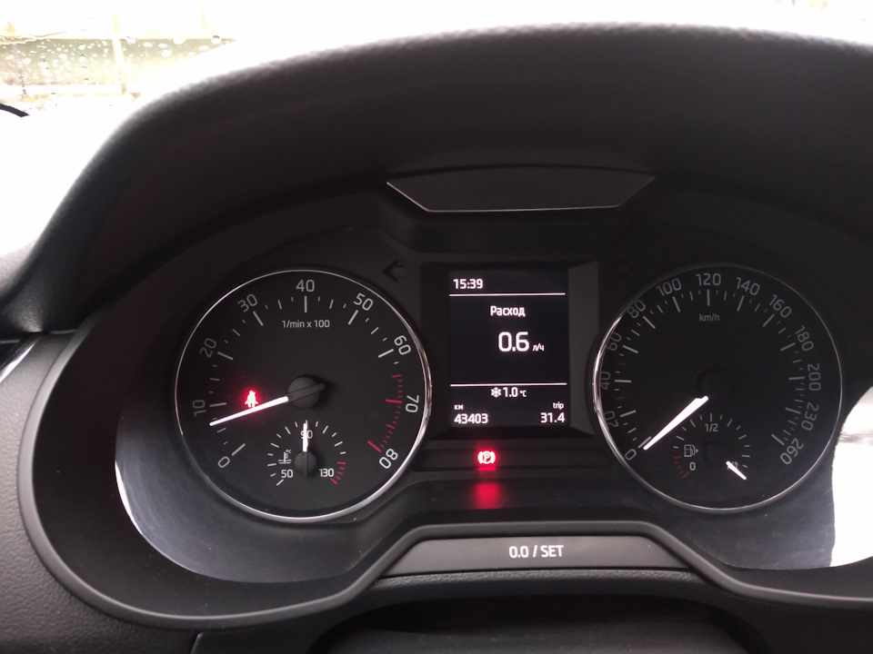 Пробег на момент замены масла — Skoda Octavia A7 Mk3